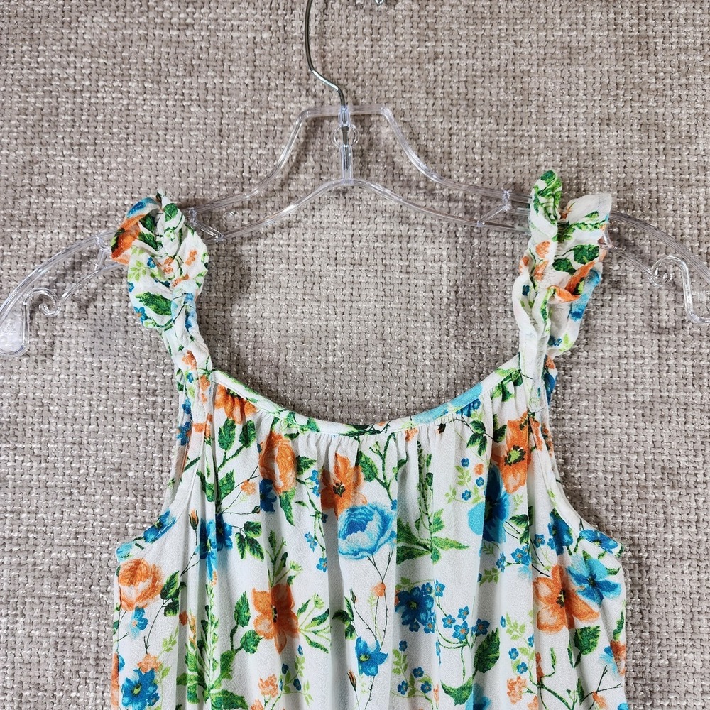 Peyton & Parker Girls Floral Midi Dress Ruffle Strap Size M (10-12) 100% Cotton - Picture 9 of 11